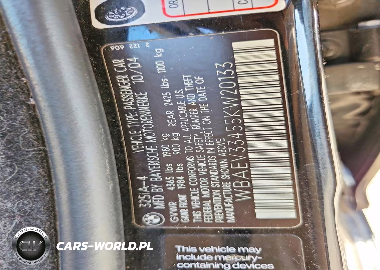 2005 BMW 325 I VIN:WBAEV33455KW20133 - 12