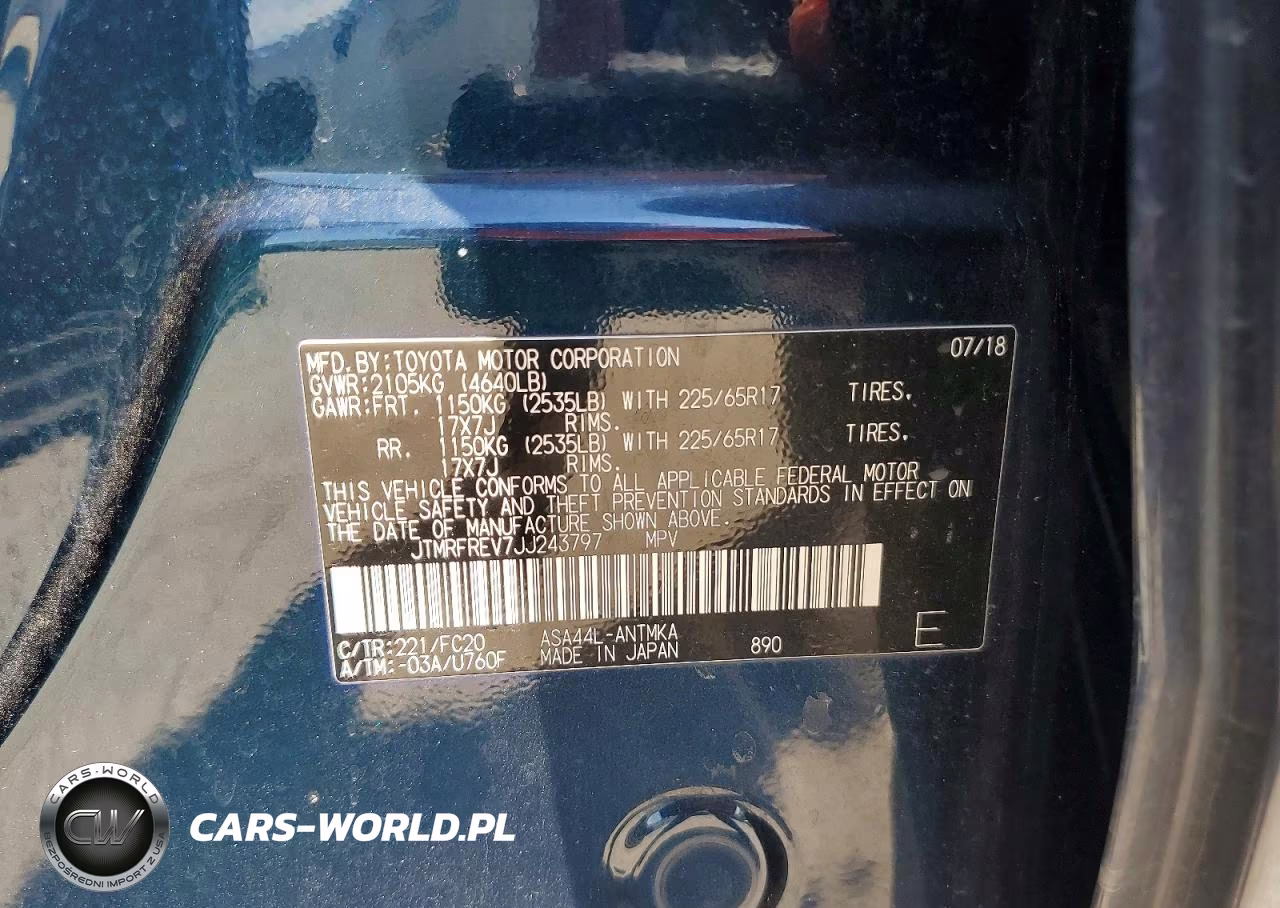2018 Toyota Rav4 Xle VIN:JTMRFREV7JJ243797 - 12