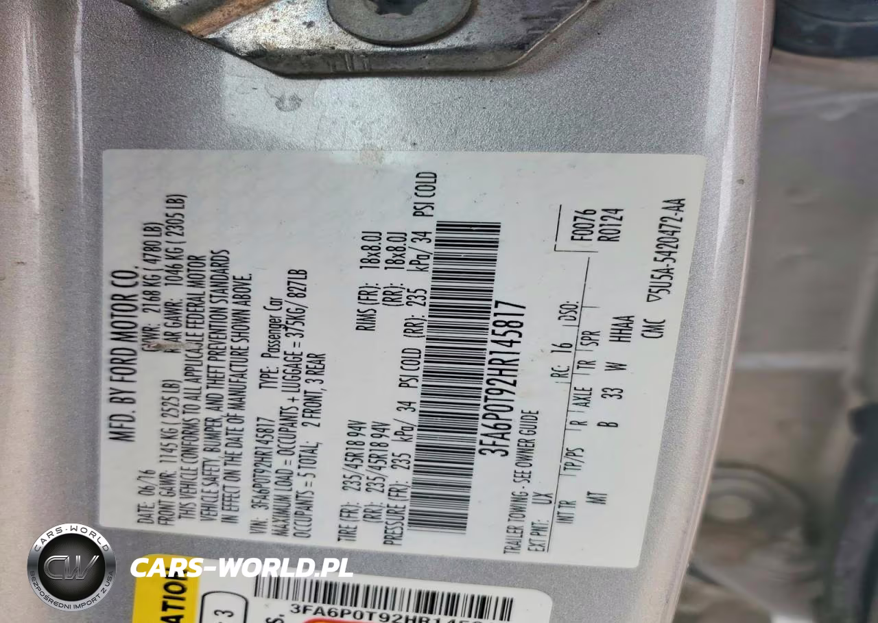 2017 Ford Fusion Se VIN:3FA6P0T92HR145817 - 12