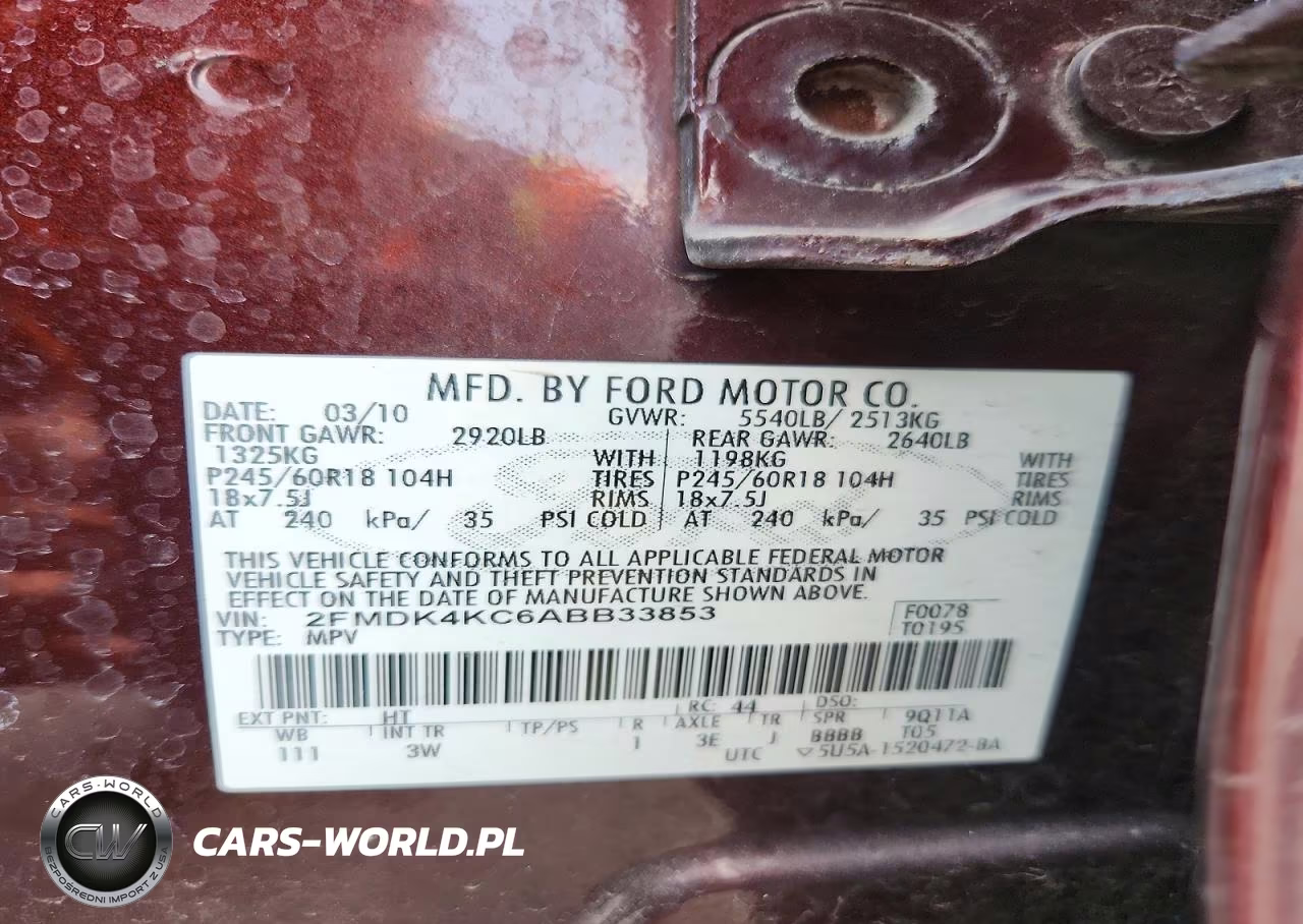 2010 Ford Edge Limited VIN:2FMDK4KC6ABB33853 - 13