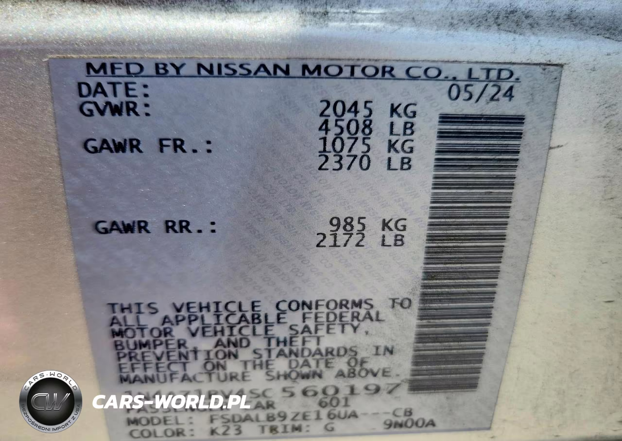 2025 Nissan Leaf S VIN:1N4AZ1BV4SC560197 - 12