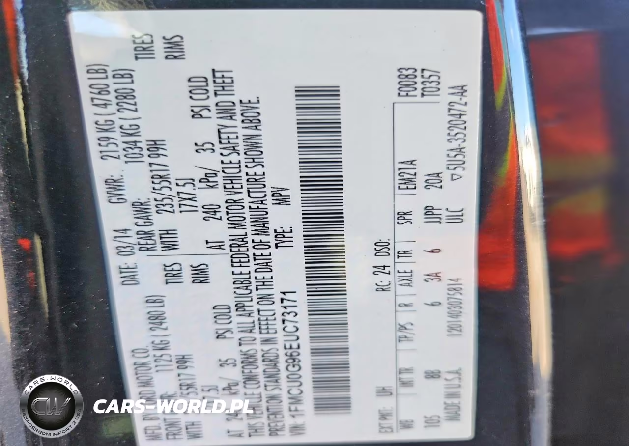 2014 Ford Escape Se VIN:1FMCU0G96EUC73171 - 13