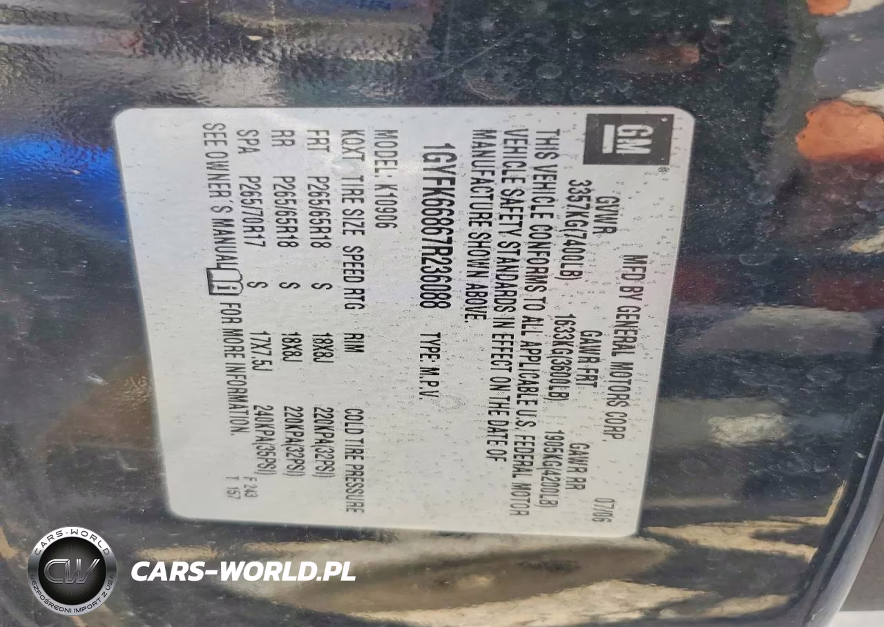 2007 Cadillac Escalade Esv VIN:1GYFK66867R236088 - 12