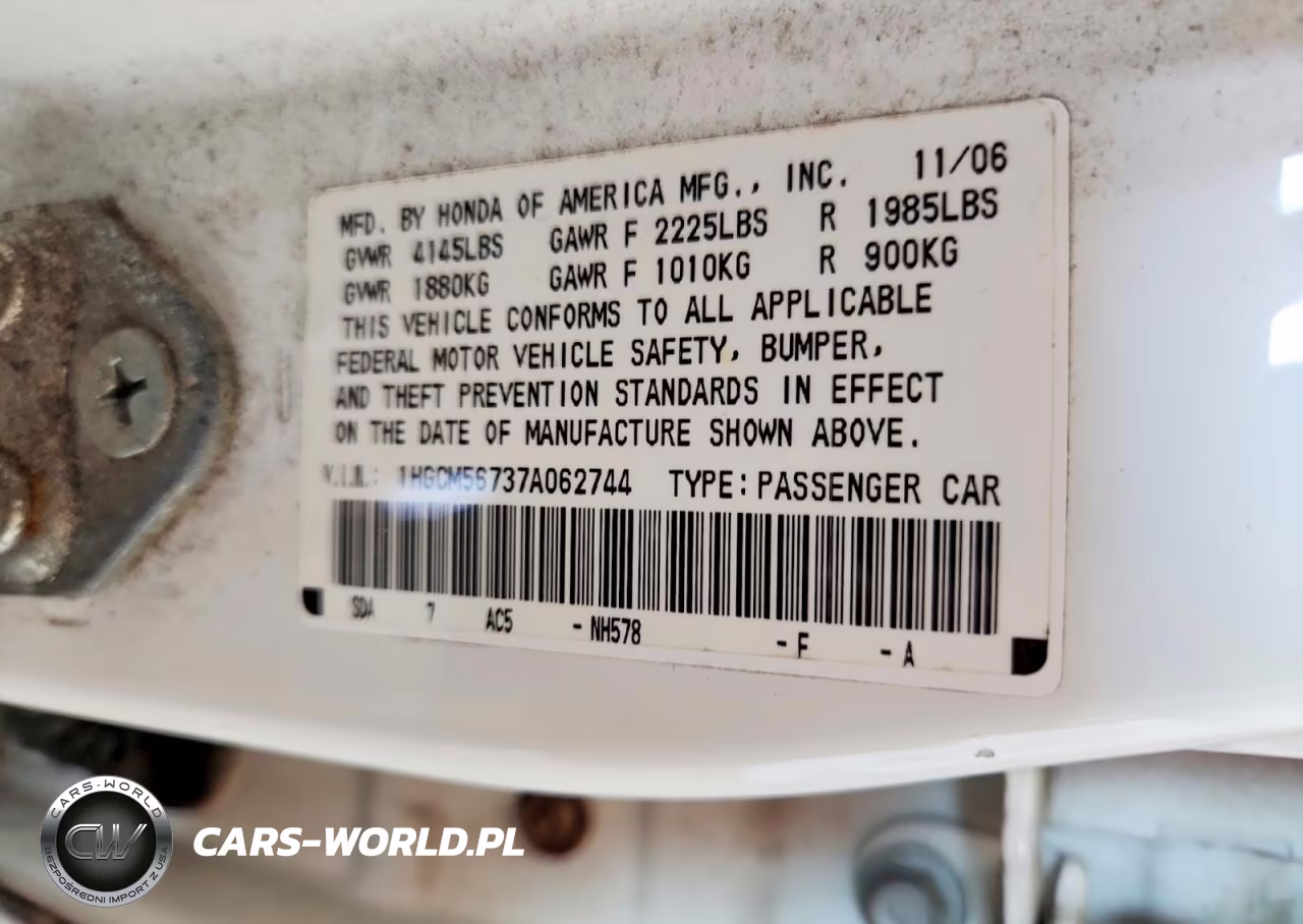 2007 Honda Accord Ex VIN:1HGCM56737A062744 - 12