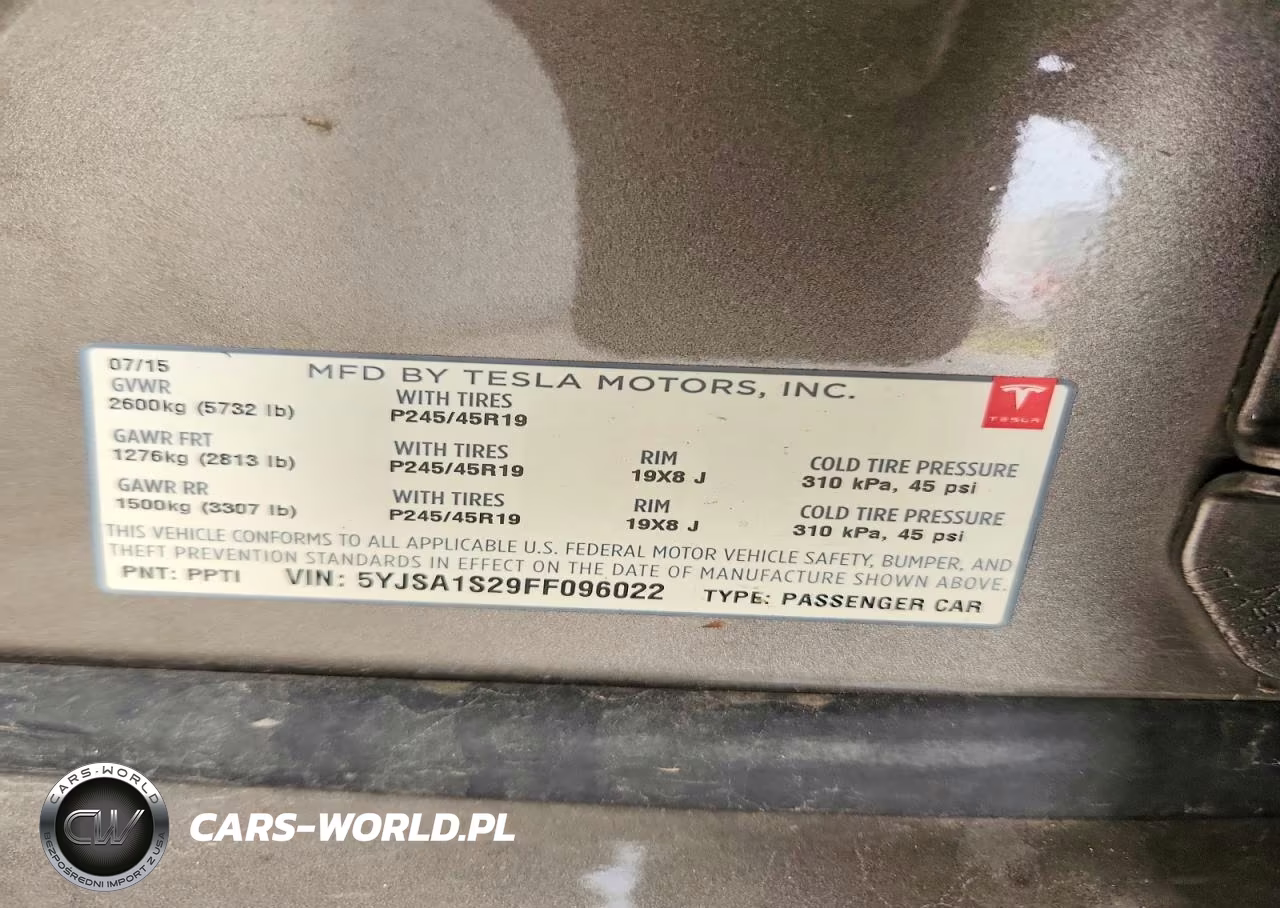 2015 Tesla Model S 70D VIN:5YJSA1S29FF096022 - 12