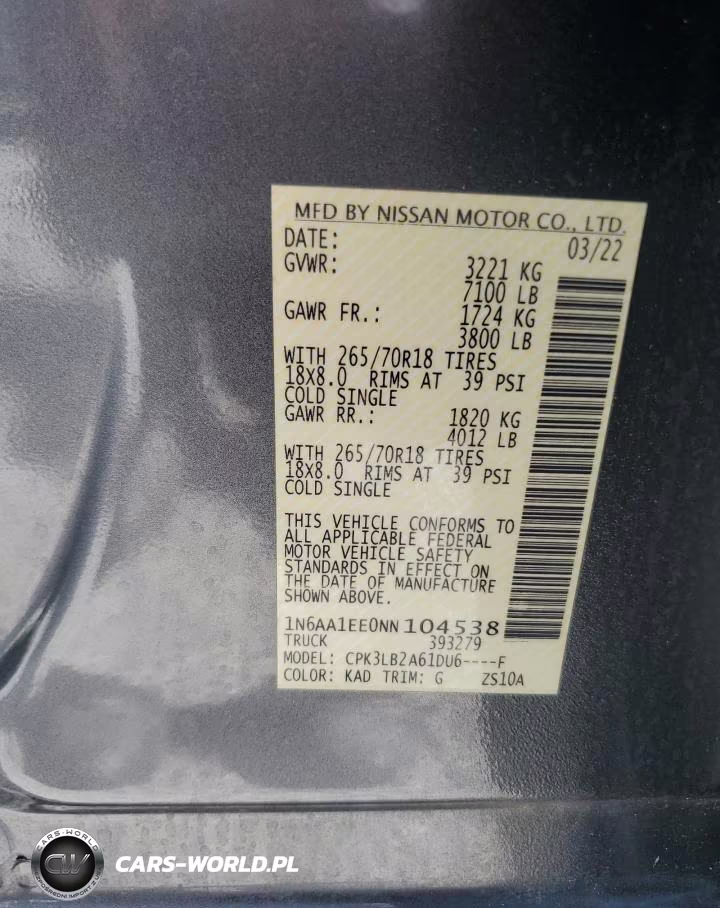 2022 Nissan Ftr VIN:1N6AA1EE0NN104538 - 12