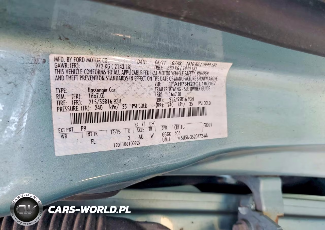 2012 Ford Focus Sel VIN:1FAHP3H23CL180167 - 12
