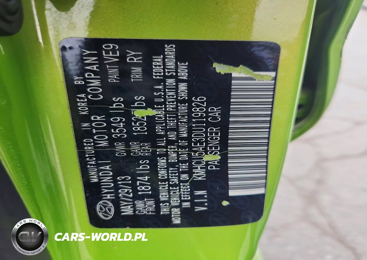 2013 Hyundai Accent Se VIN:KMHCU5AE3DU119826 - 12