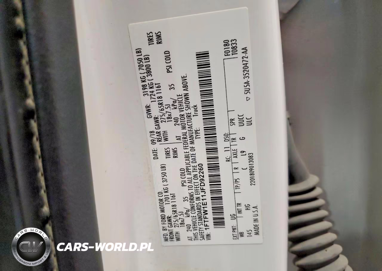 2018 Ford F150 Supercrew VIN:1FTFW1E11JFD92260 - 12