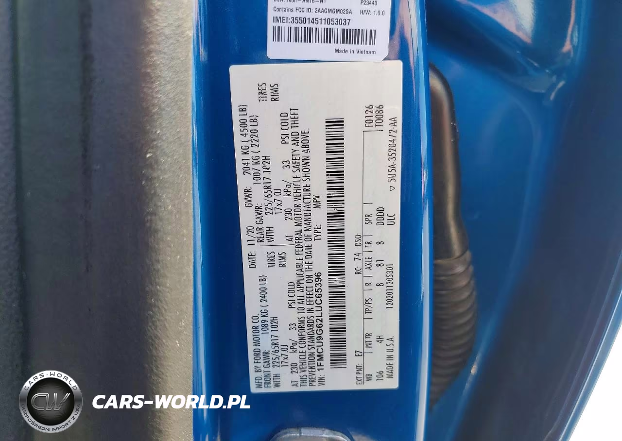 2020 Ford Escape Se VIN:1FMCU9G62LUC65396 - 13