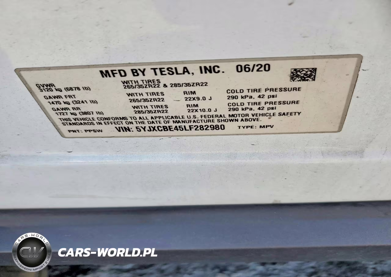 2020 Tesla Model X VIN:5YJXCBE45LF282980 - 14