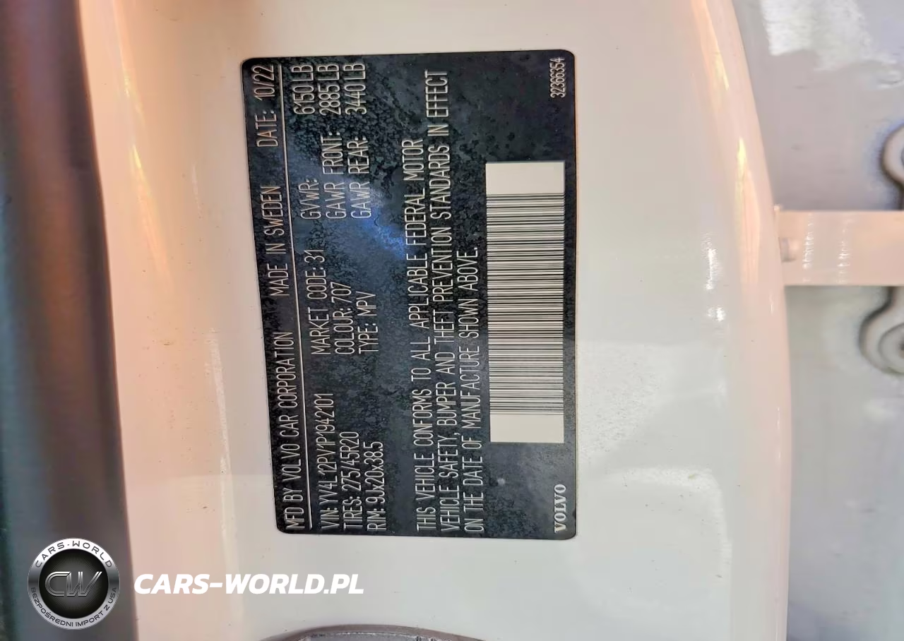 2023 Volvo Xc90 Core VIN:YV4L12PV1P1942101 - 12