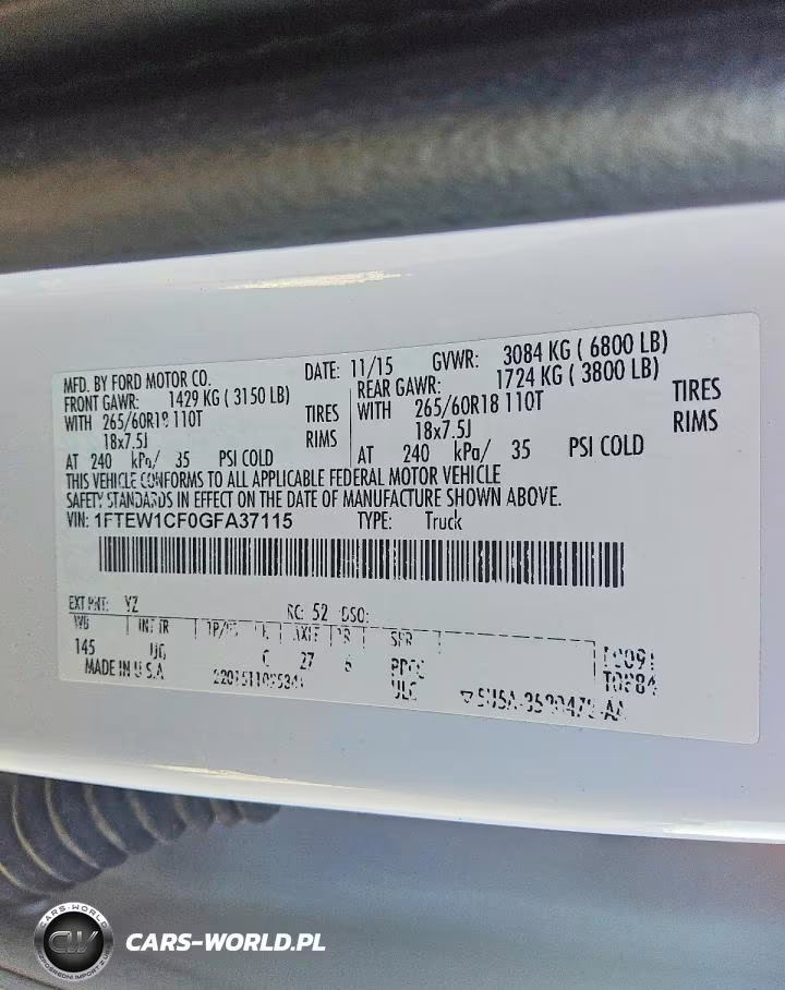2016 Ford F150 Supercrew VIN:1FTEW1CF0GFA37115 - 12