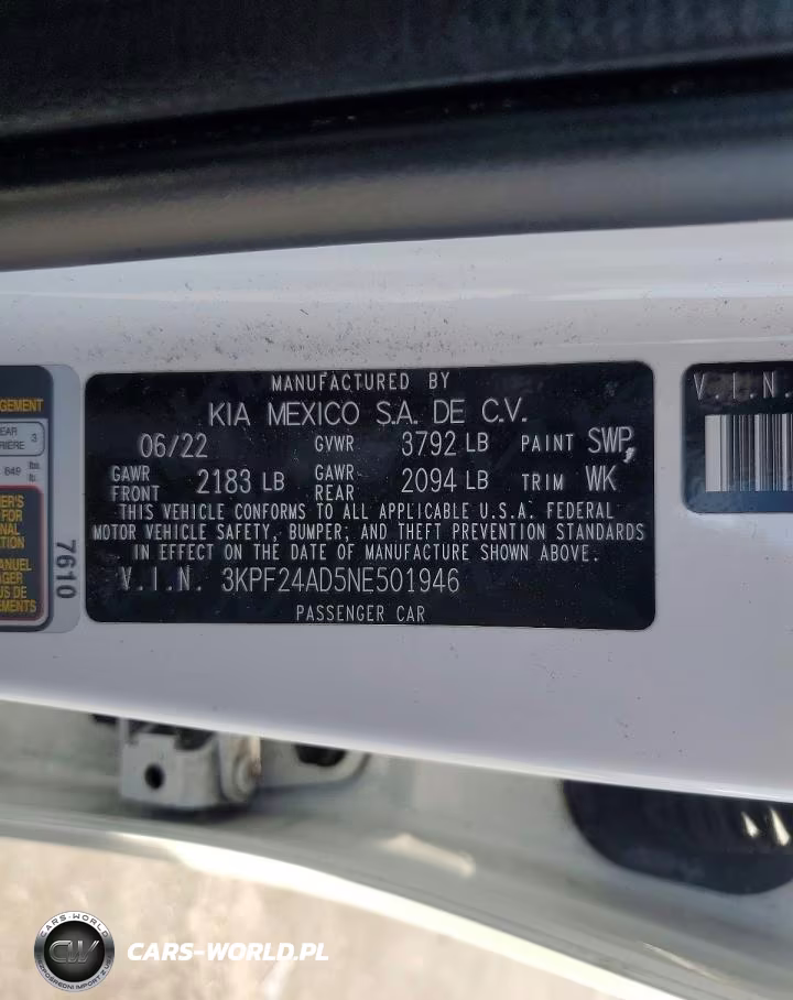 2022 Kia Forte Lxs VIN:3KPF24AD5NE501946 - 12