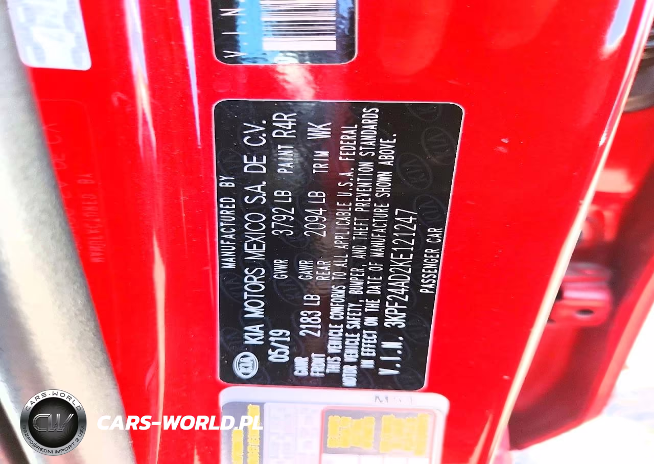 2019 Kia Forte Lxs VIN:3KPF24AD2KE121247 - 12