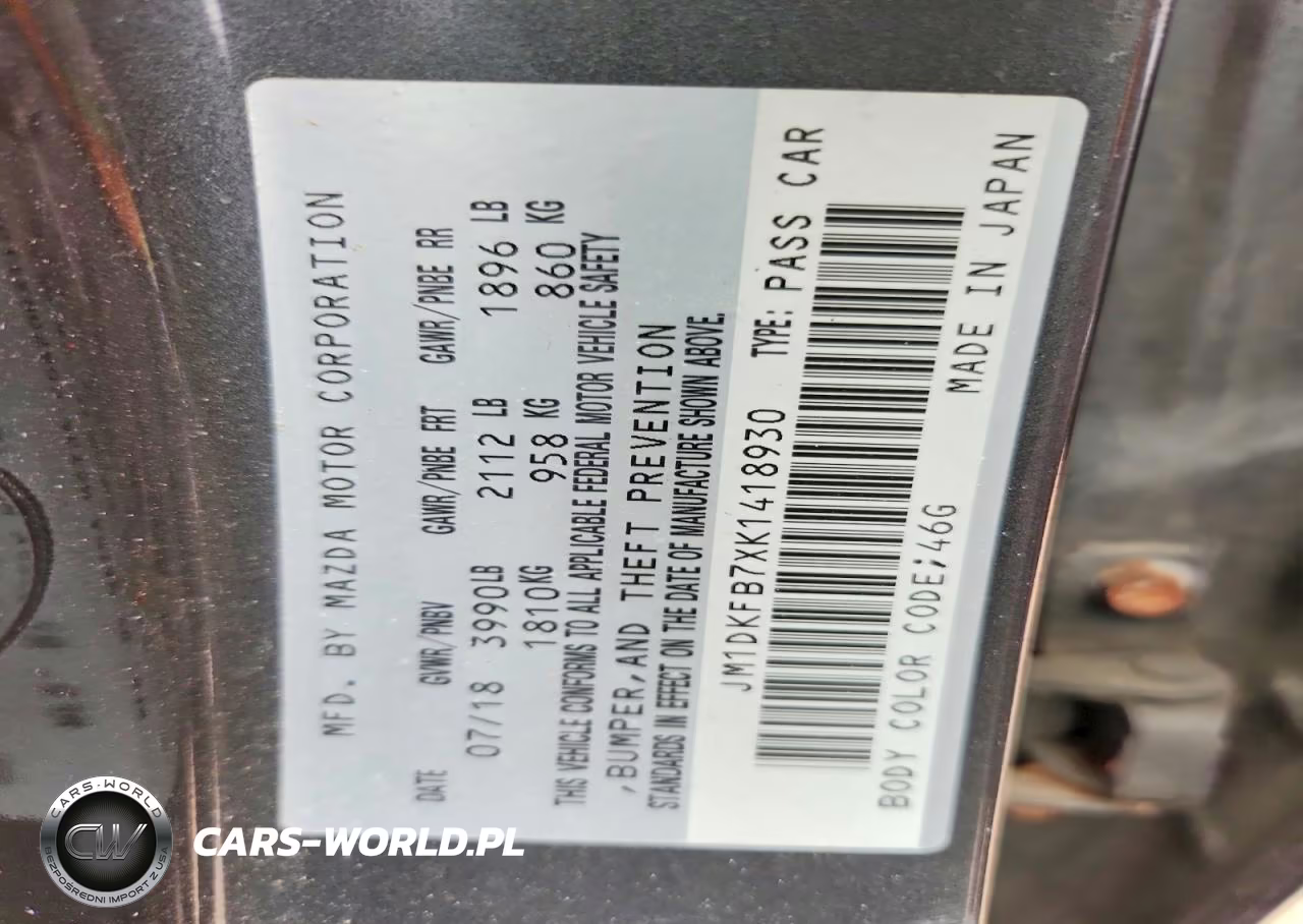 2019 Mazda Cx-3 Sport VIN:JM1DKFB7XK1418930 - 13