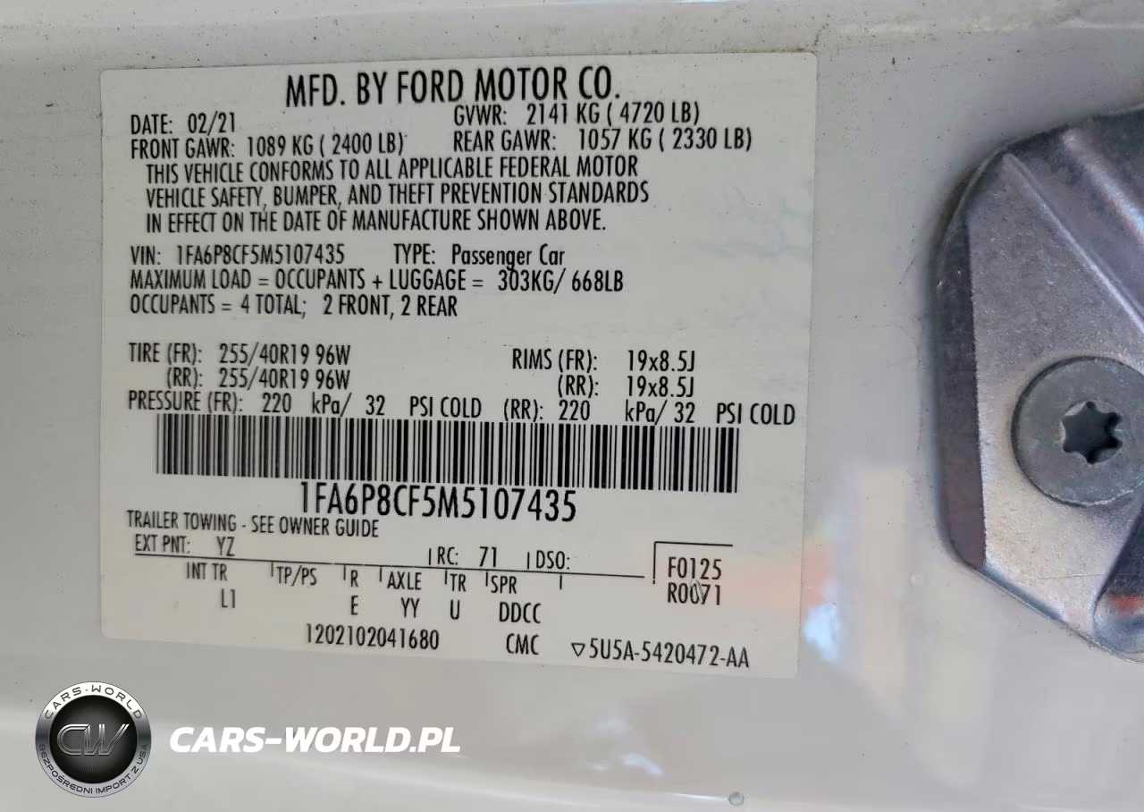 2021 Ford Mustang Gt VIN:1FA6P8CF5M5107435 - 12