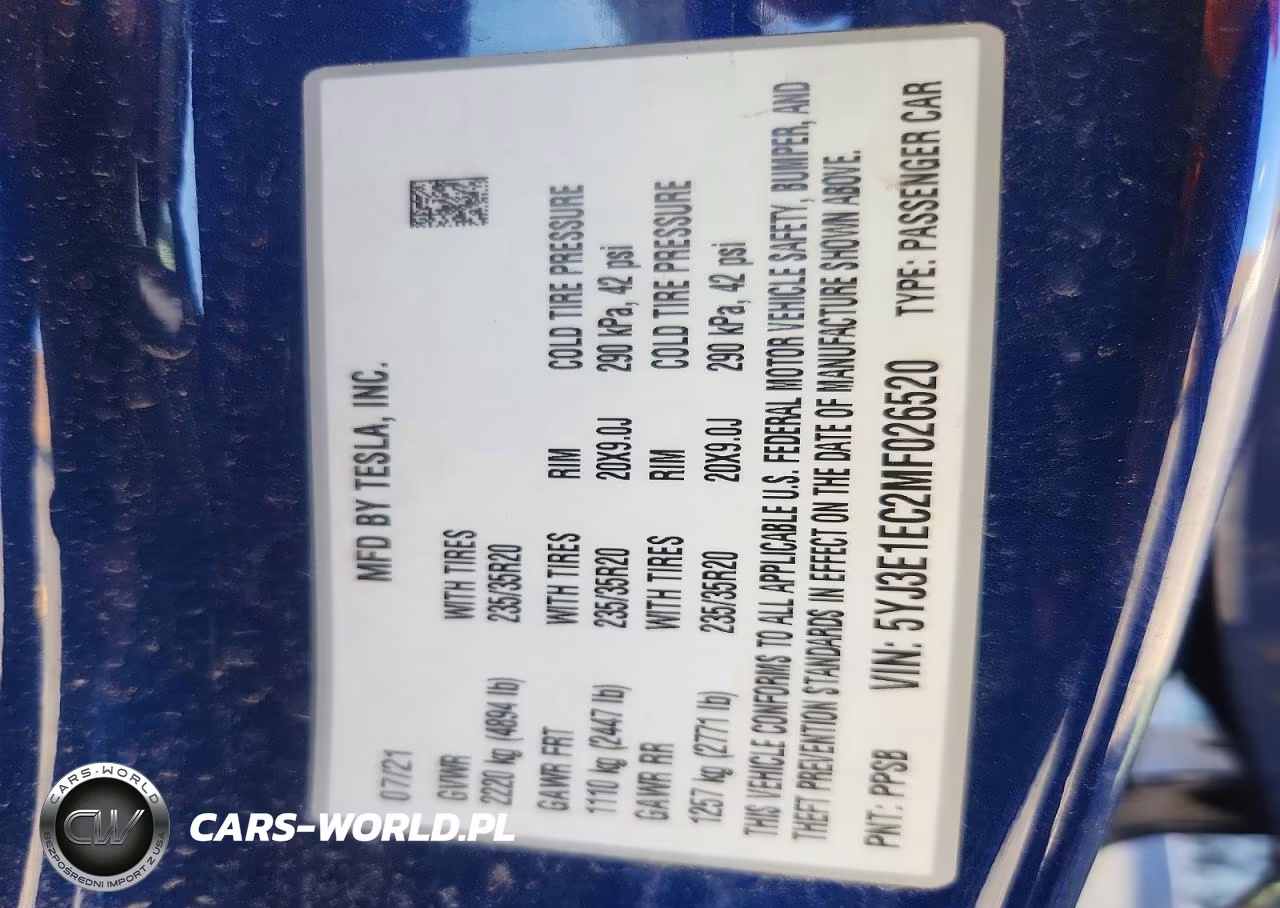 2021 Tesla Model 3 VIN:5YJ3E1EC2MF026520 - 12
