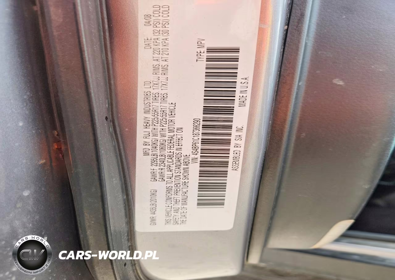 2008 Subaru Outback 2.5I VIN:4S4BP61C187366290 - 13