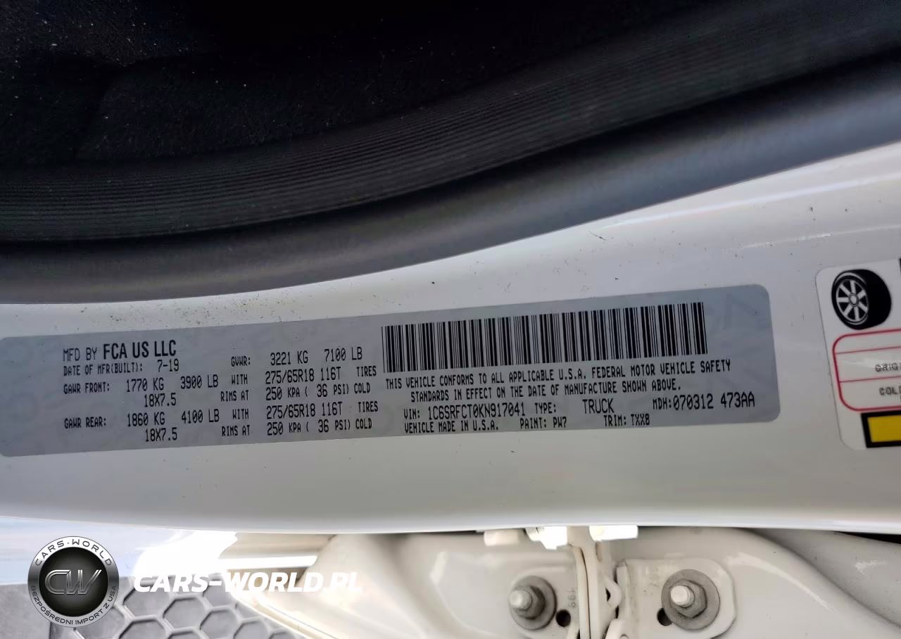 2019 Ram 1500 Tradesman VIN:1C6SRFCT0KN917041 - 12