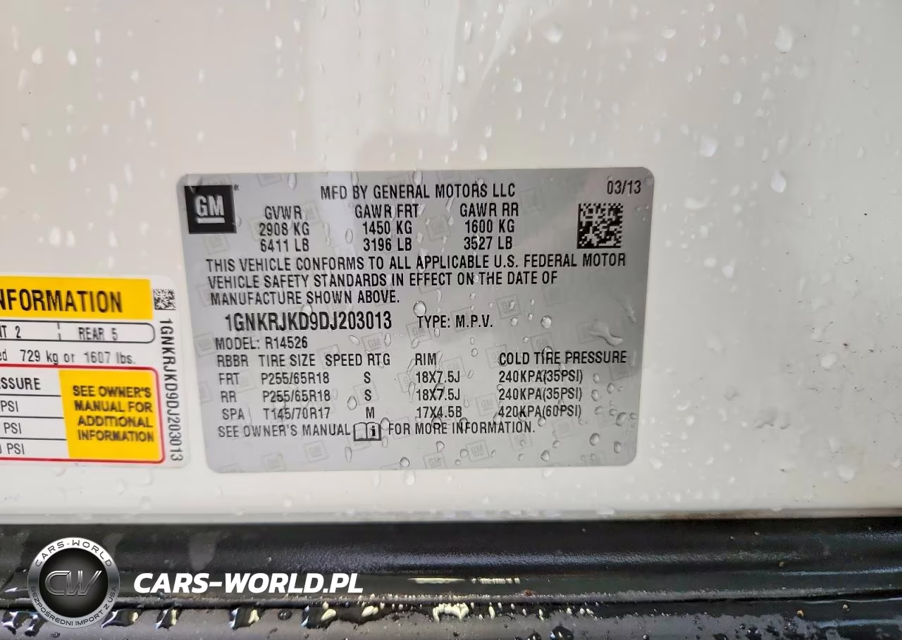 2013 Chevrolet Traverse Lt VIN:1GNKRJKD9DJ203013 - 12