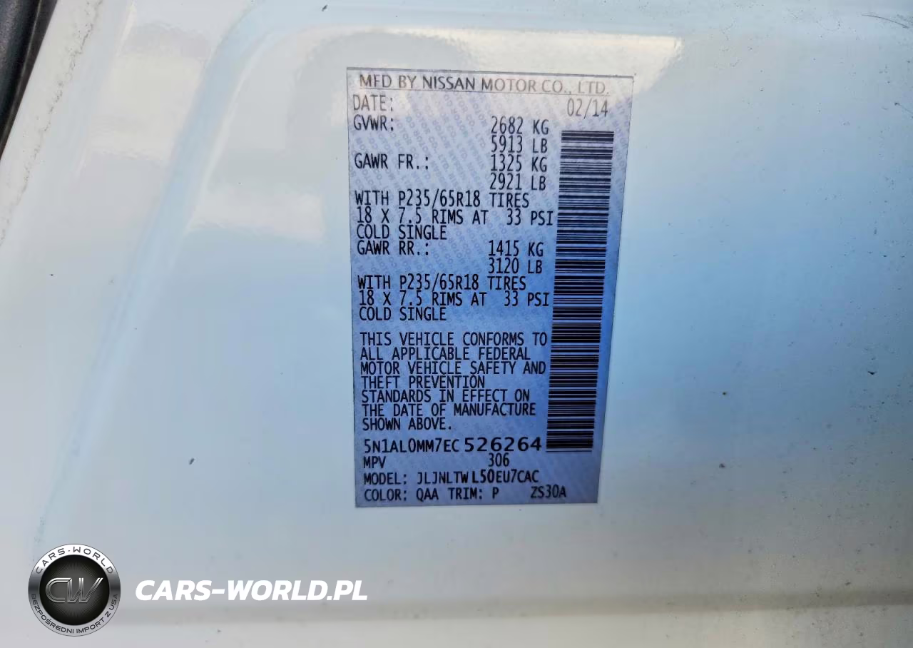 2014 Infiniti Qx60 Base VIN:5N1AL0MM7EC526264 - 13