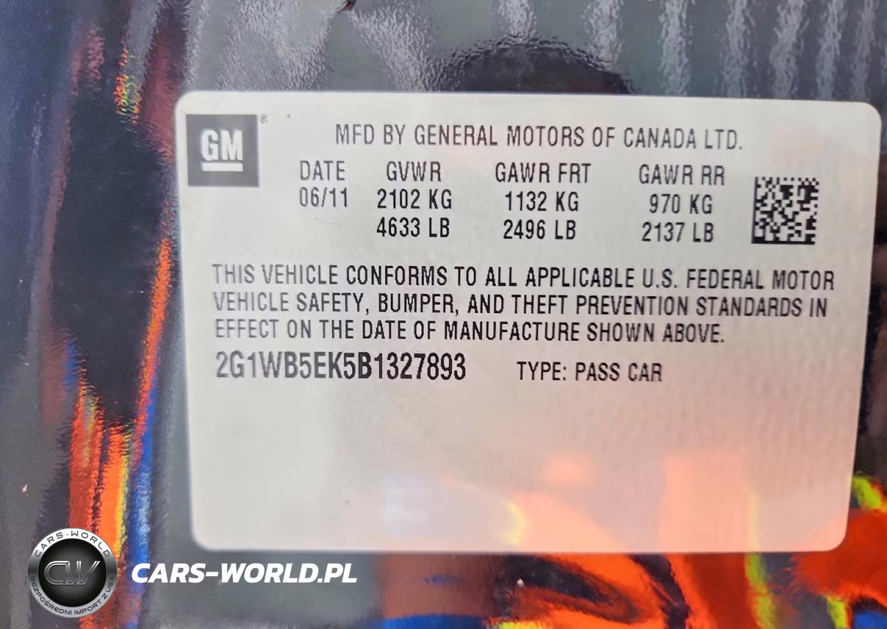 2011 Chevrolet Impala Lt VIN:2G1WB5EK5B1327893 - 12