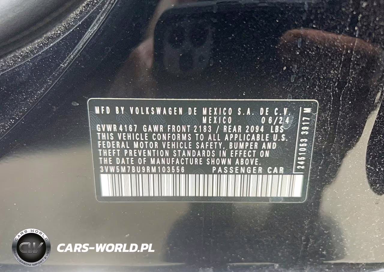2024 Volkswagen Jetta S VIN:3VW5M7BU9RM103556 - 10