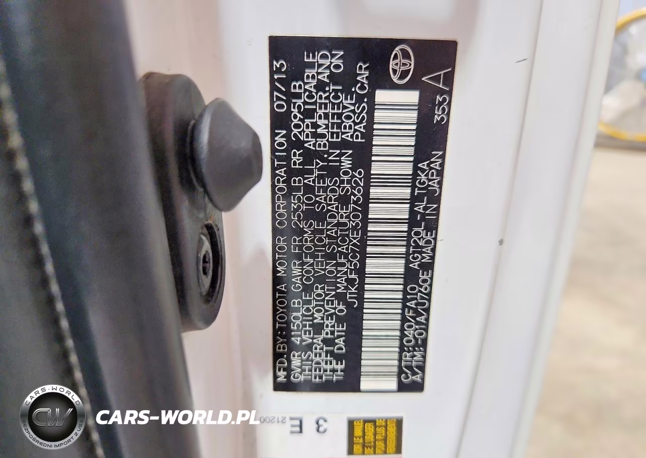 2014 Scion Tc Base VIN:JTKJF5C7XE3073626 - 12