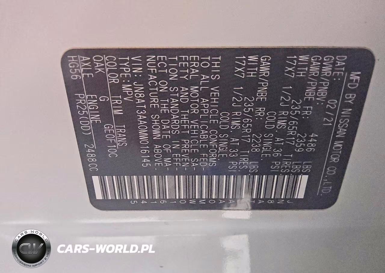 2021 Nissan Rogue S VIN:JN8AT3AA0MW016145 - 13
