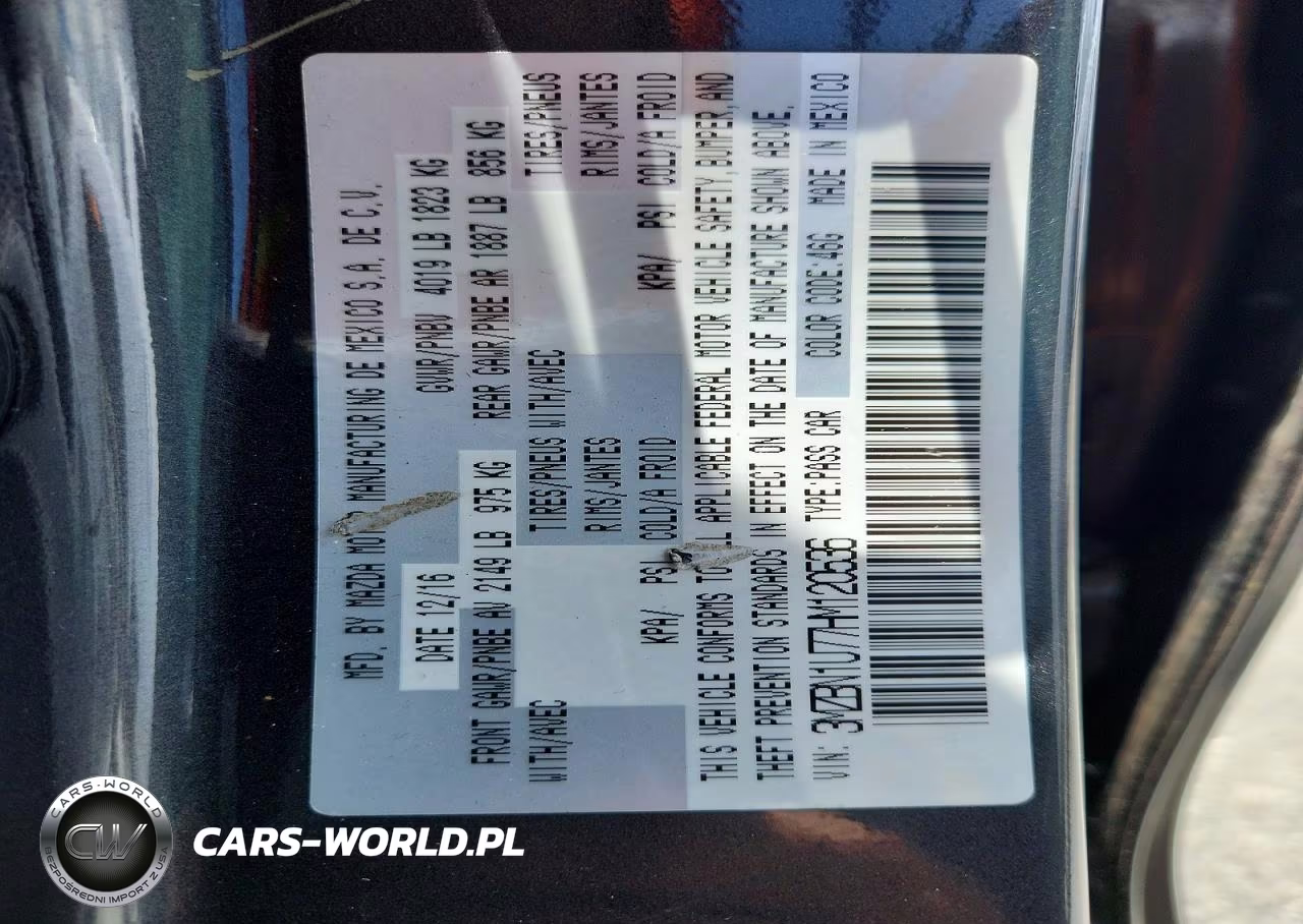 2017 Mazda 3 Sport VIN:3MZBN1U77HM120536 - 12