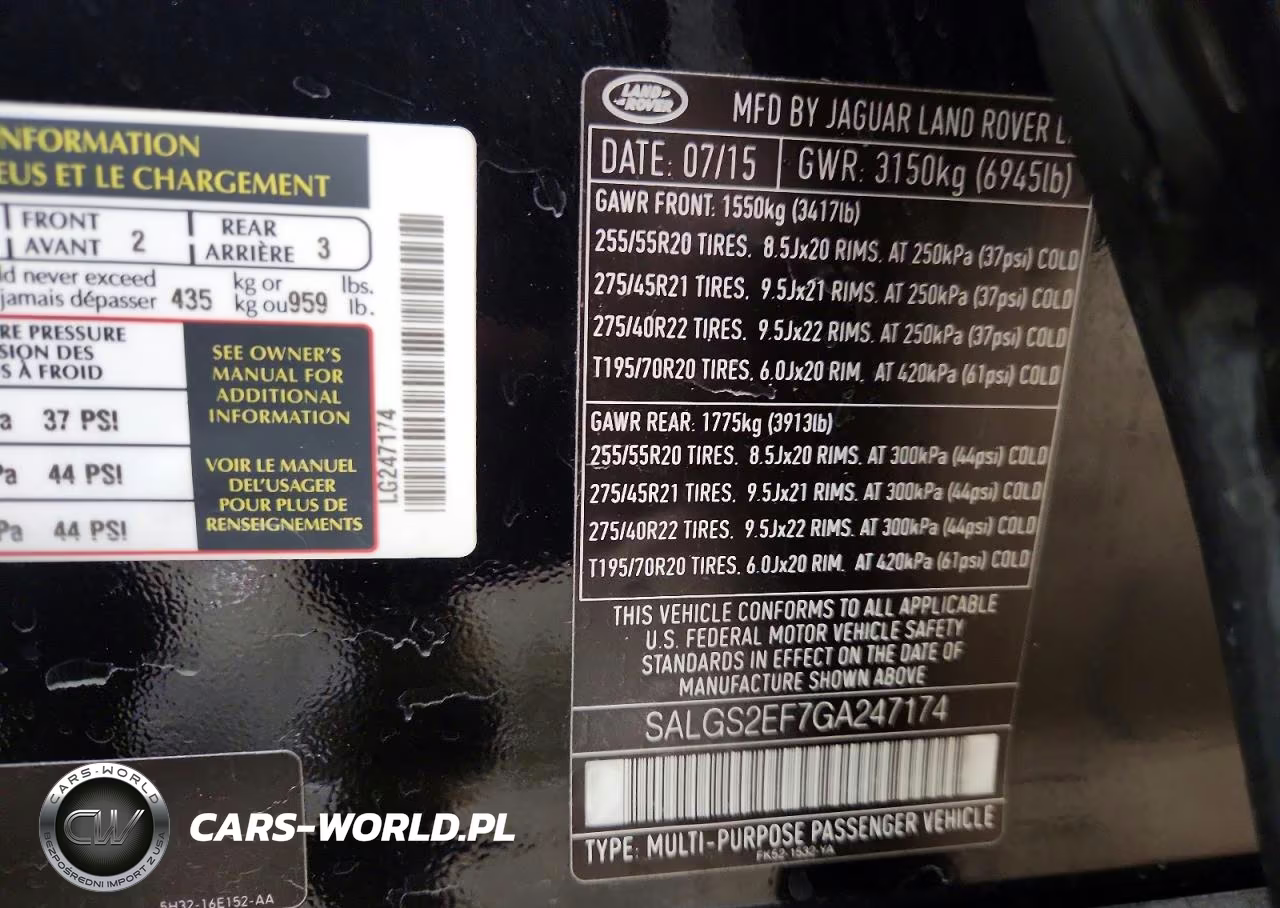 2016 Land Rover Range Rover Supercharged VIN:SALGS2EF7GA247174 - 14