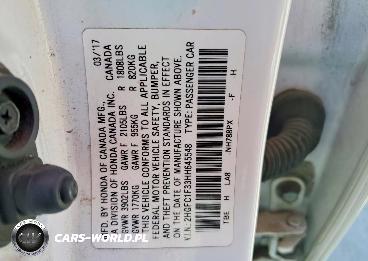 2017 Honda Civic Ex VIN:2HGFC1F33HH645548 - 12