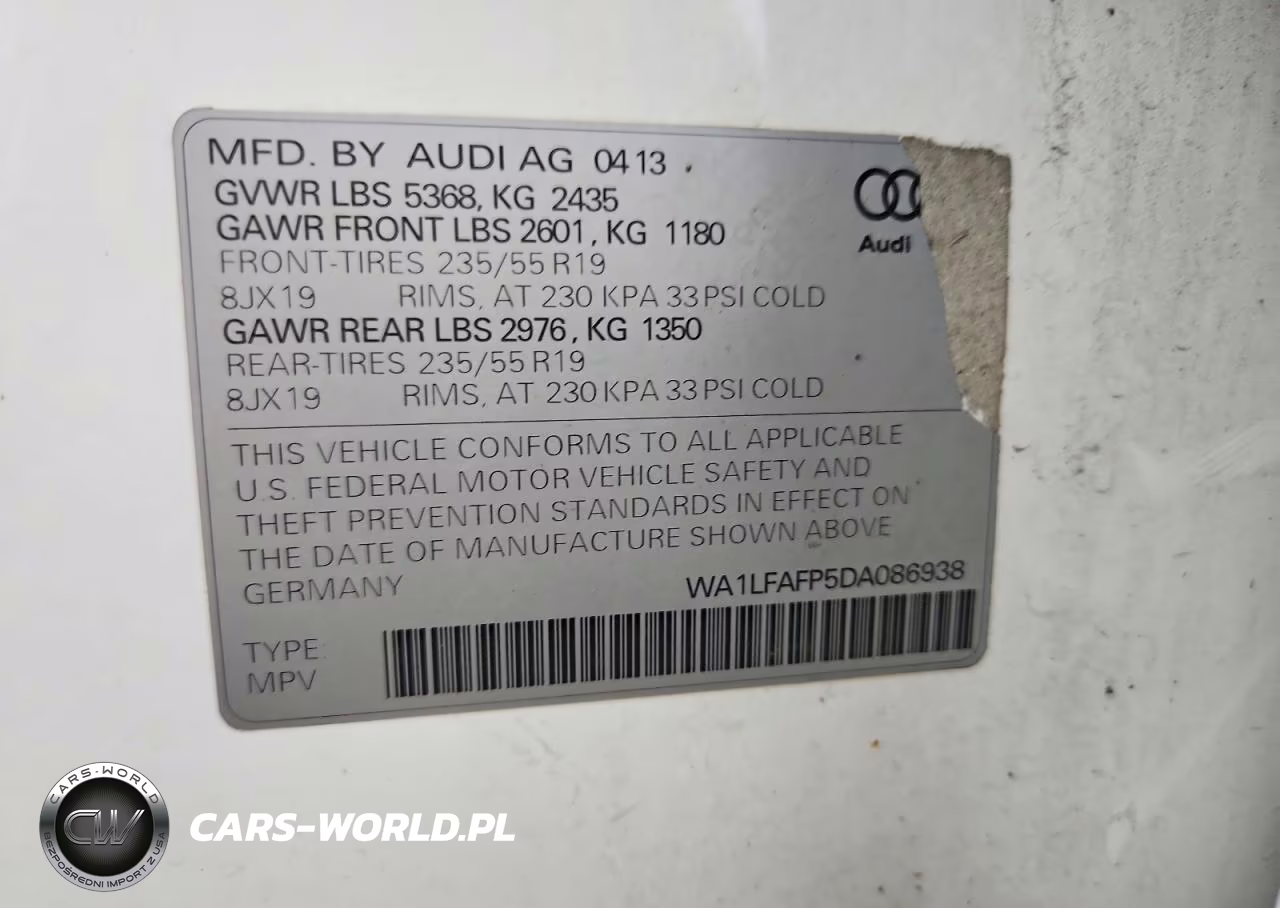 2013 Audi Q5 Premium Plus VIN:WA1LFAFP5DA086938 - 13