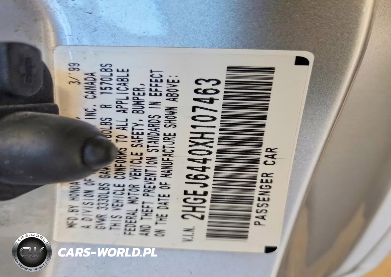 1999 Honda Civic Dx VIN:2HGEJ6440XH107463 - 12