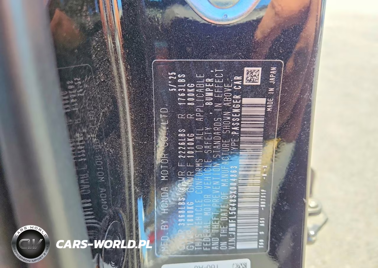 2025 Honda Civic Type-R Touring VIN:JHMFL5G48SX004863 - 12