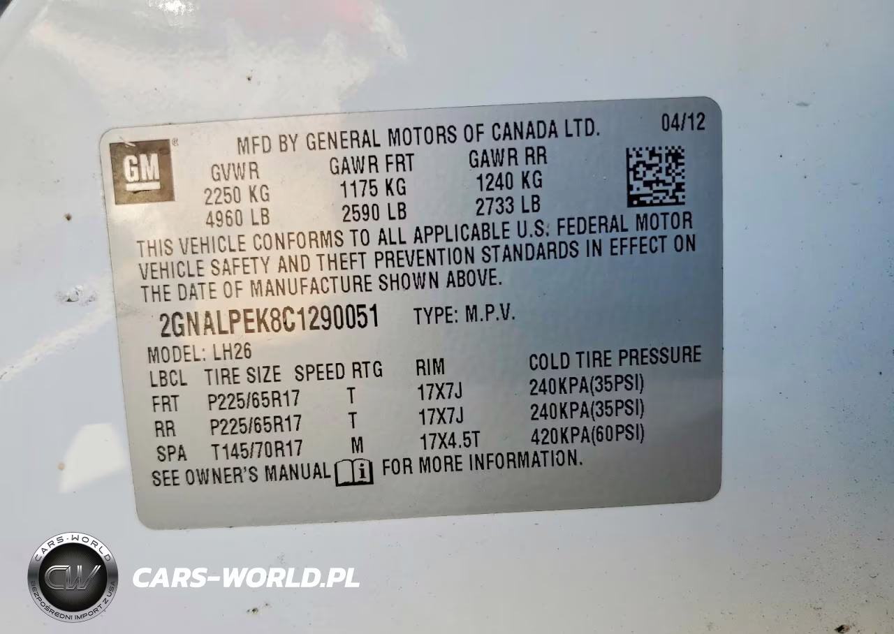 2012 Chevrolet Equinox Lt VIN:2GNALPEK8C1290051 - 13