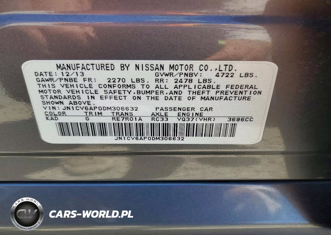 2013 Infiniti G37 Sedan Journey VIN:JN1CV6AP0DM306632 - 13