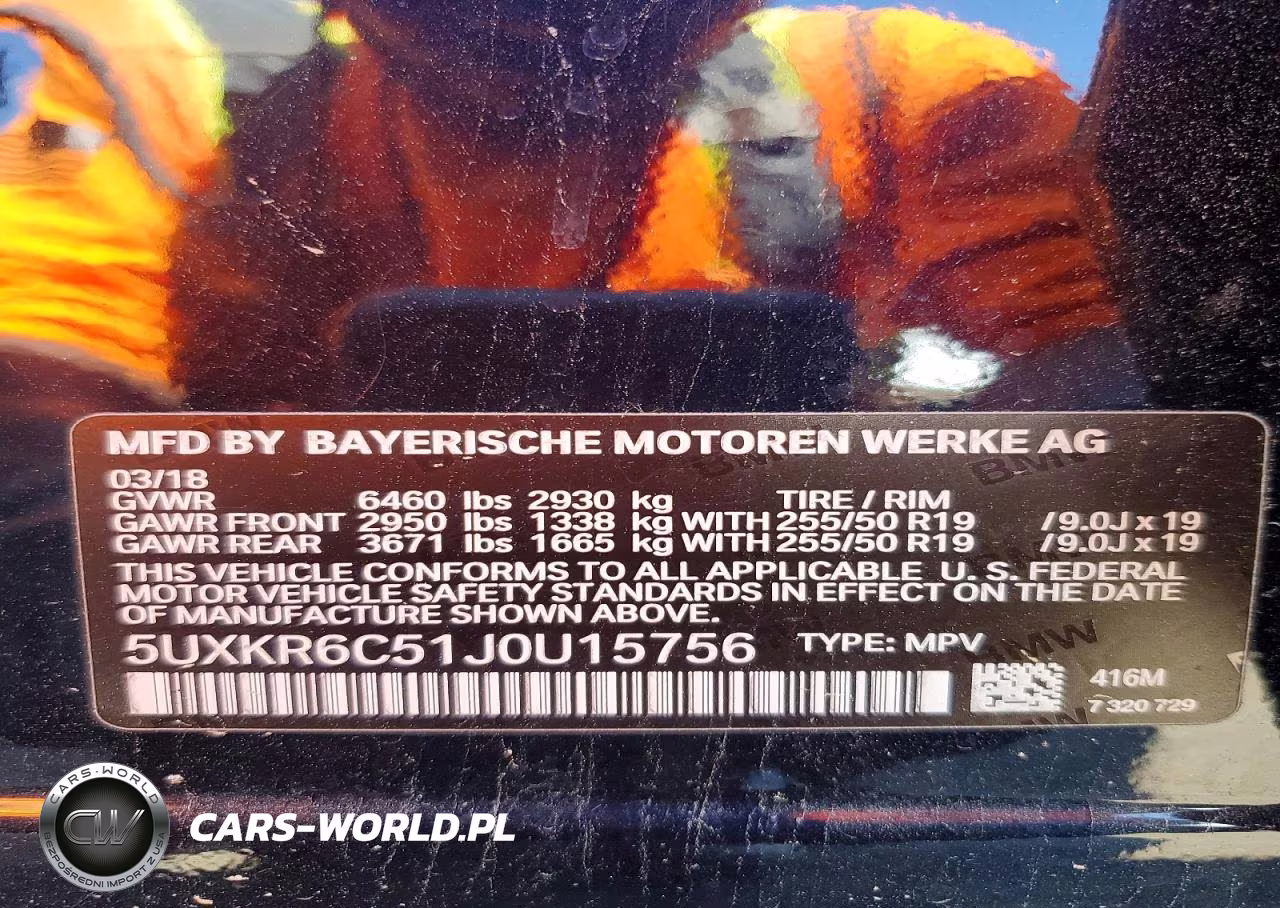2018 BMW X5 xDrive50I VIN:5UXKR6C51J0U15756 - 14