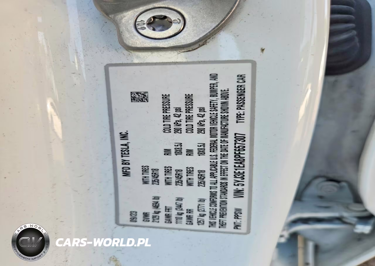 2023 Tesla Model 3 VIN:5YJ3E1EA8PF657307 - 12
