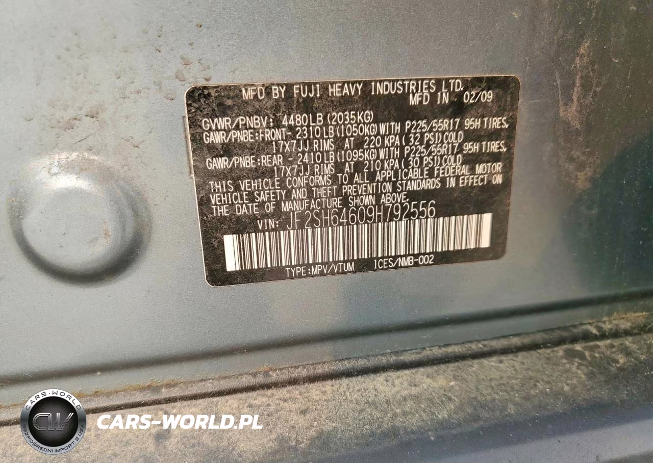 2009 Subaru Forester 2.5X Limited VIN:JF2SH64609H792556 - 13