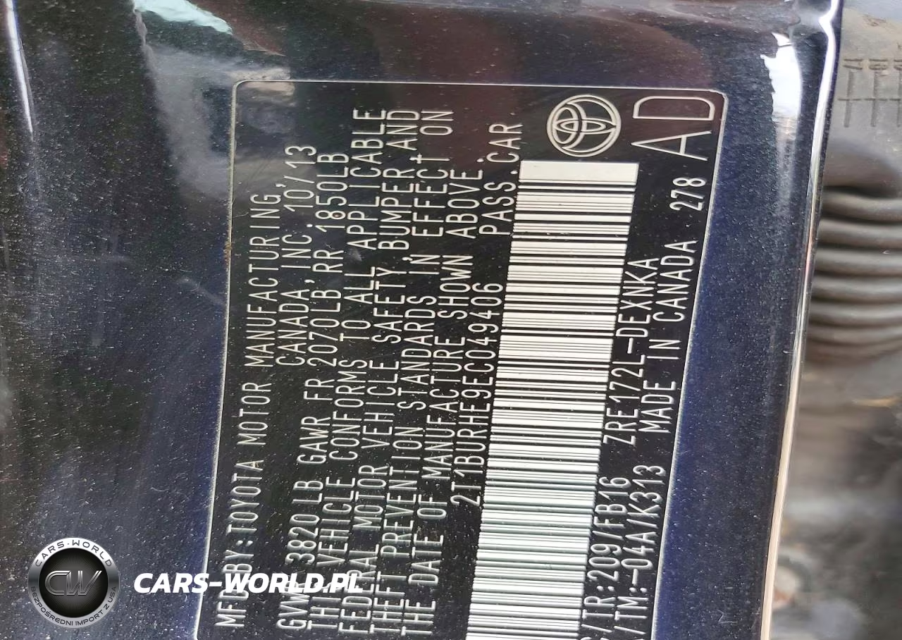 2014 Toyota Corolla Le VIN:2T1BURHE9EC049406 - 12