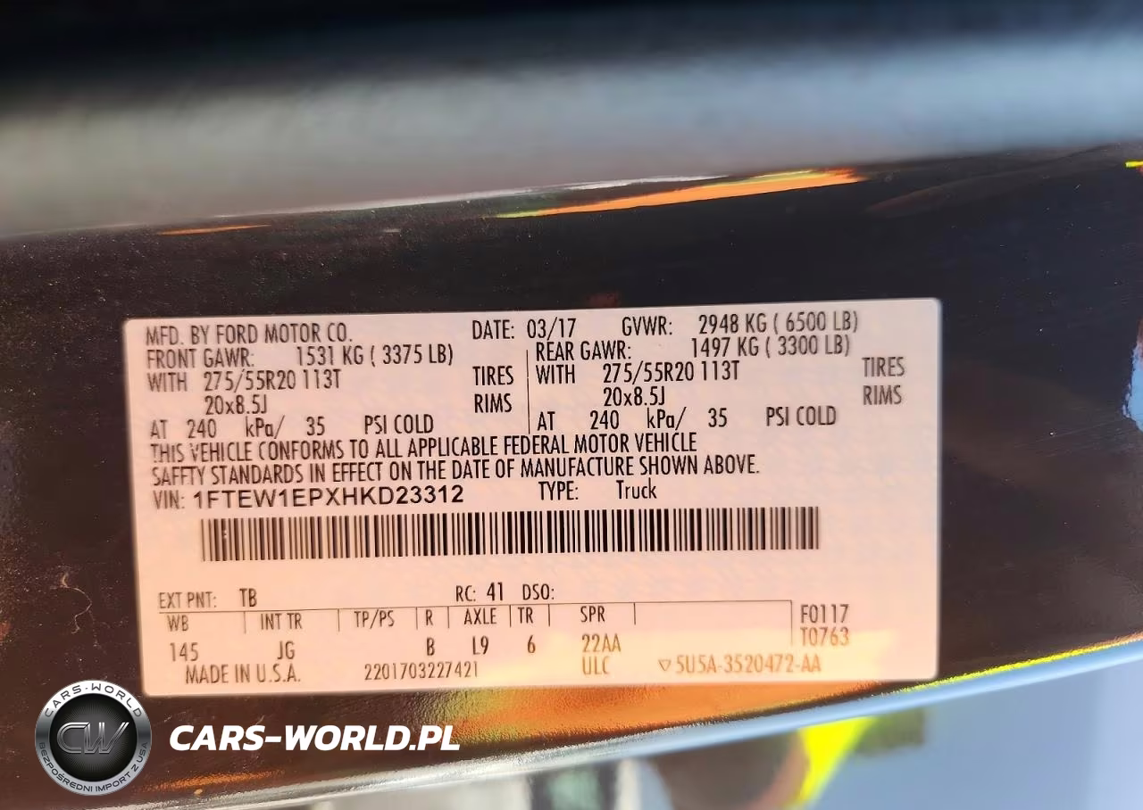 2017 Ford F150 Supercrew VIN:1FTEW1EPXHKD23312 - 12