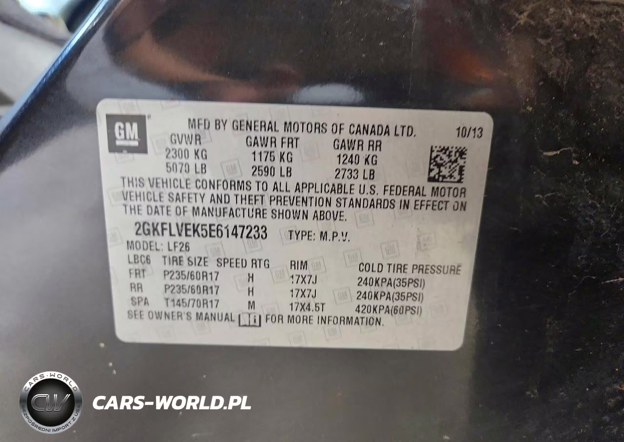 2014 GMC Terrain Sle VIN:2GKFLVEK5E6147233 - 13