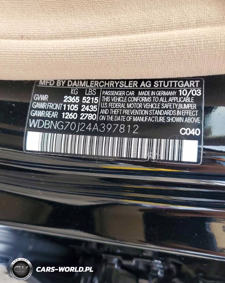 2004 Mercedes-Benz S 430 VIN:WDBNG70J24A397812 - 12