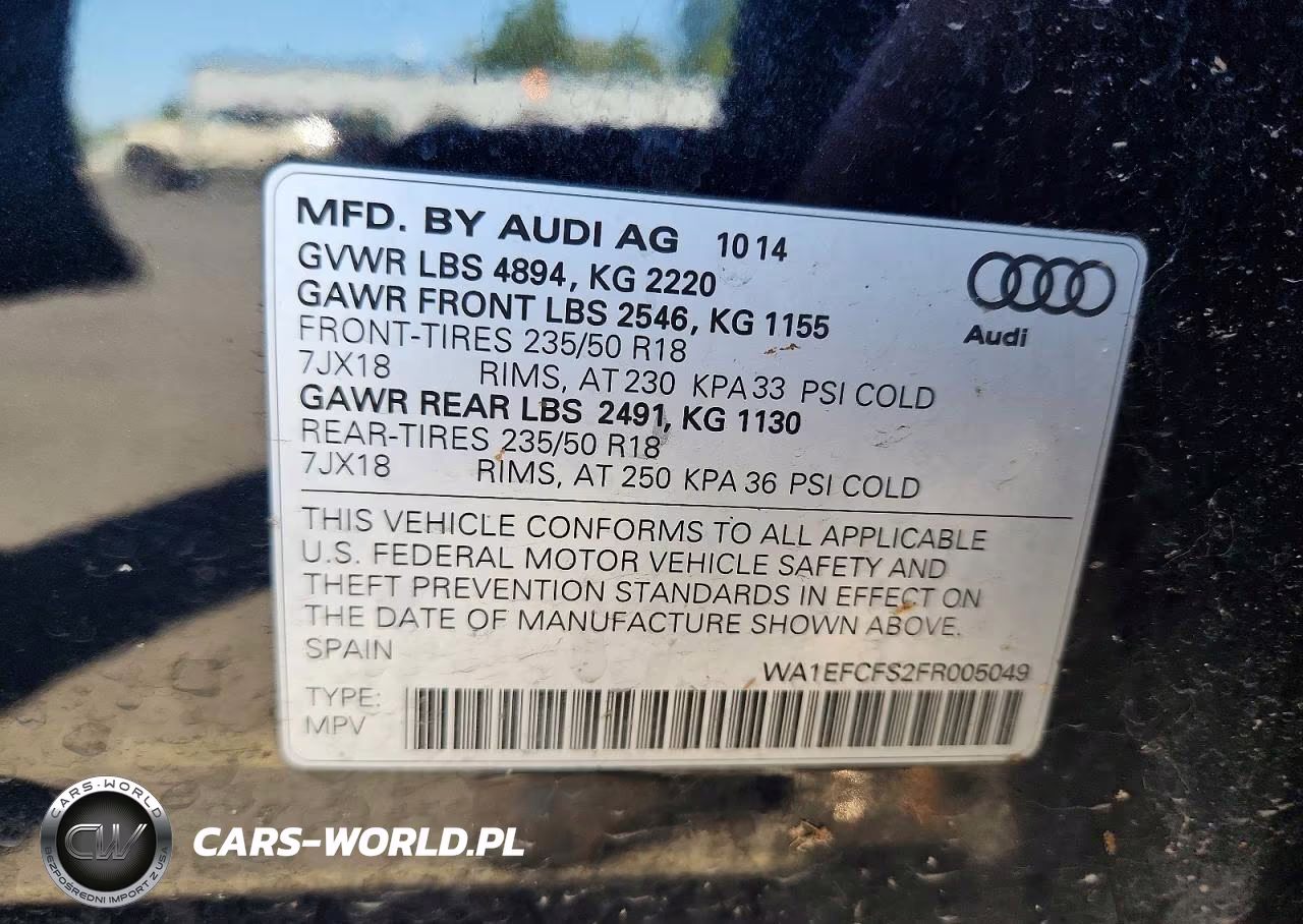 2015 Audi Q3 Premium Plus VIN:WA1EFCFS2FR005049 - 12