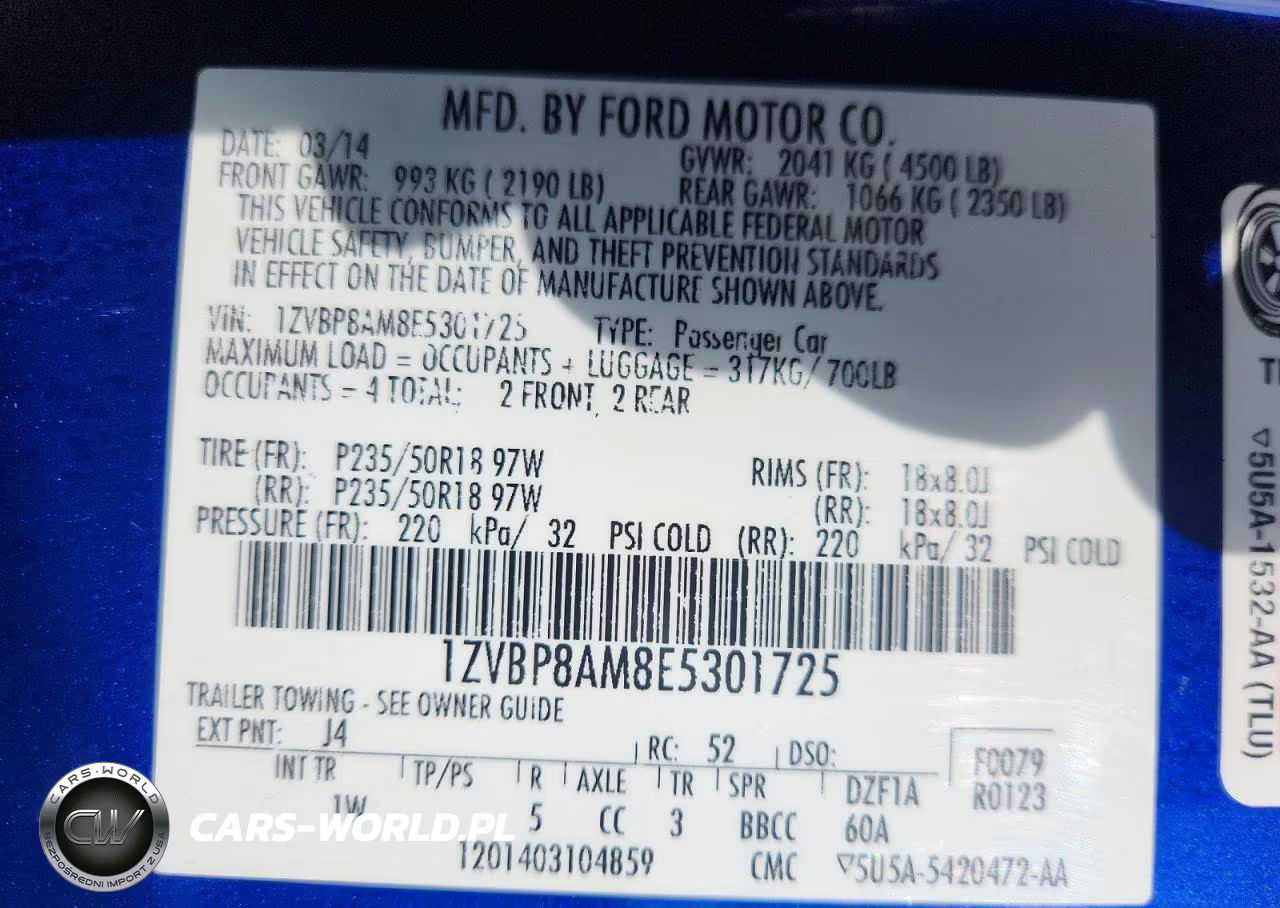 2014 Ford Mustang VIN:1ZVBP8AM8E5301725 - 13