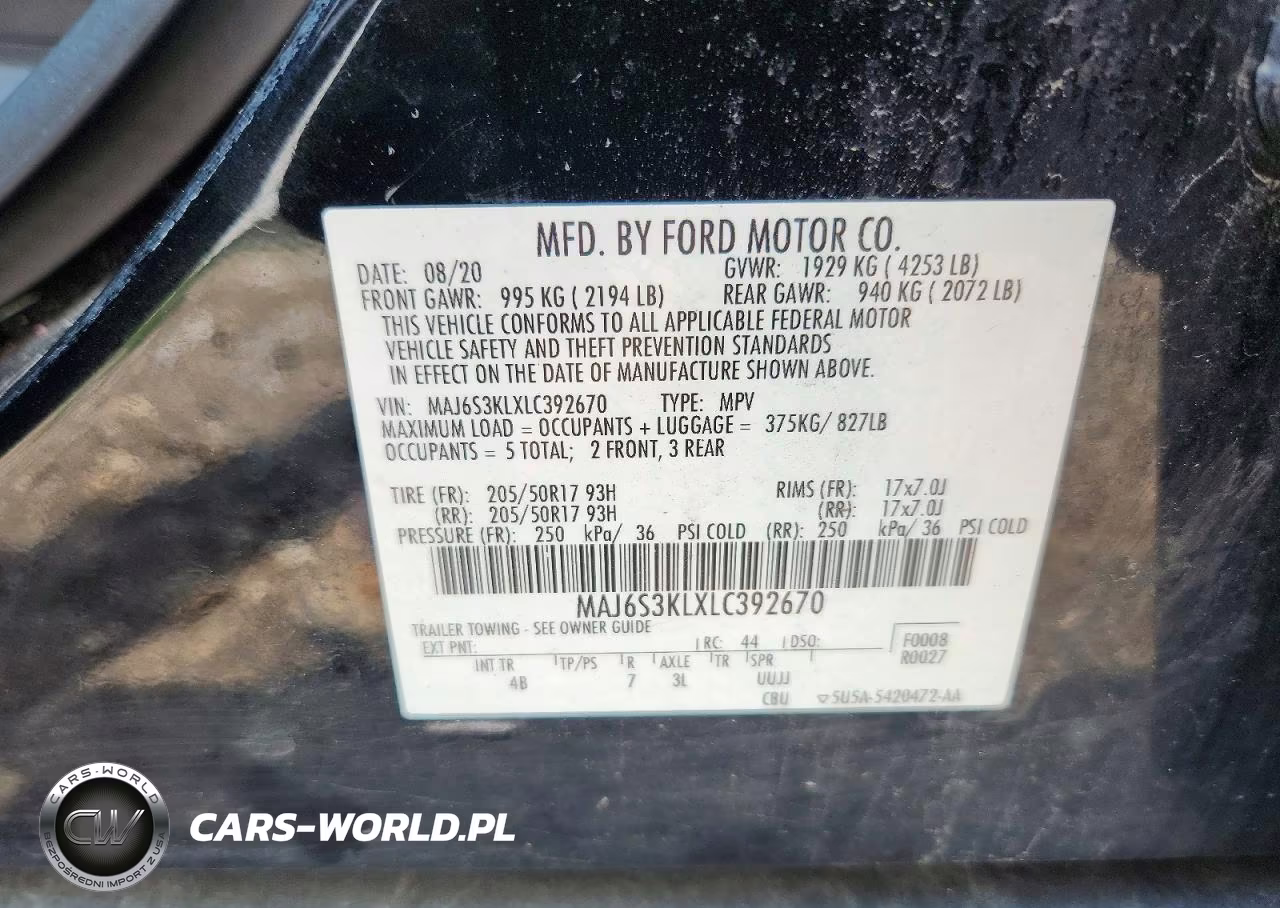 2020 Ford Ecosport Titanium VIN:MAJ6S3KLXLC392670 - 13