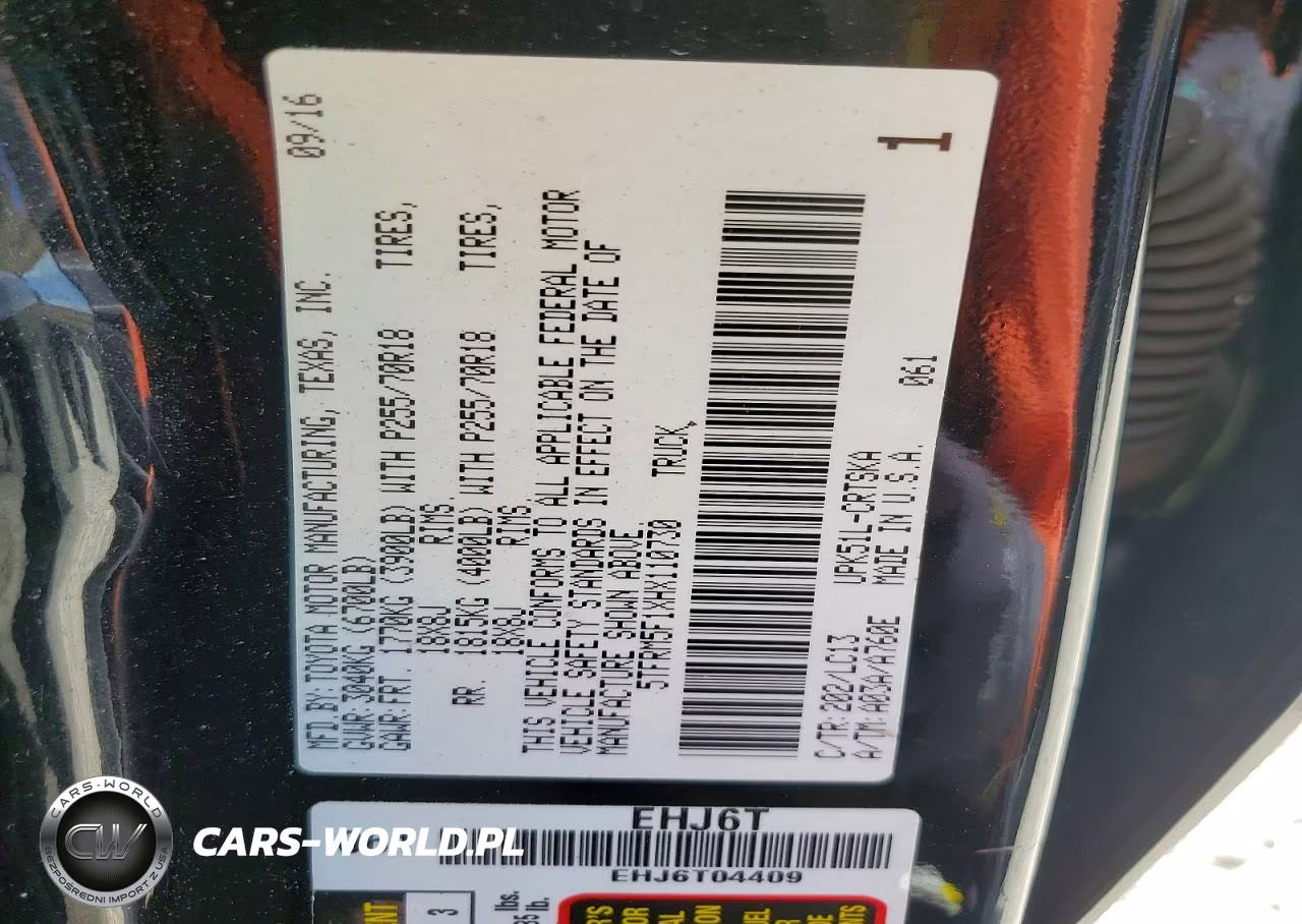 2017 Toyota Tundra Sr VIN:5TFRM5F1XHX110730 - 12