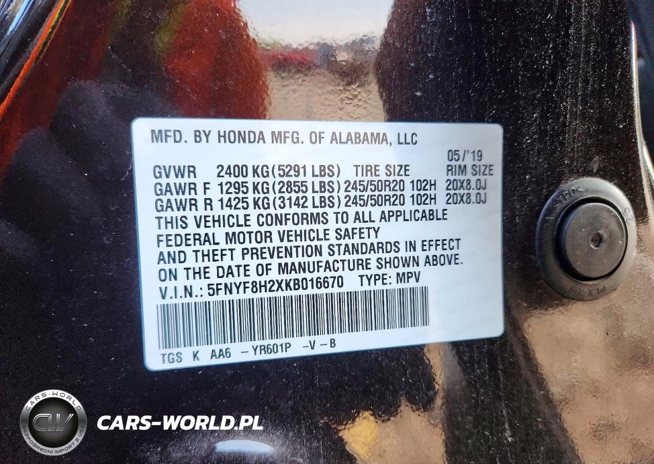 2019 Honda Passport Sport VIN:5FNYF8H2XKB016670 - 14
